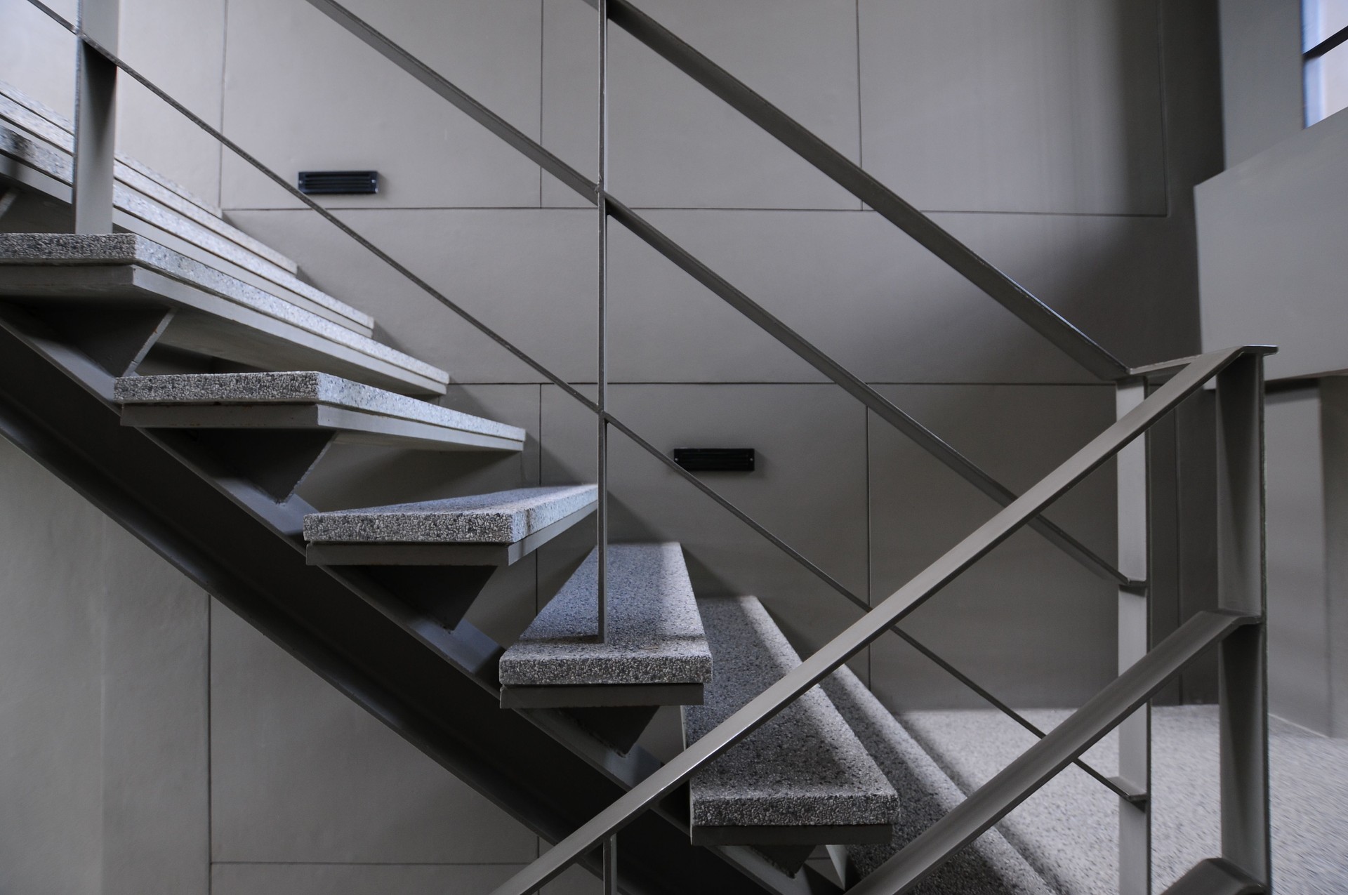 Open stairwell in a modern building